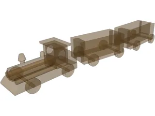 Toy Train 3D Model