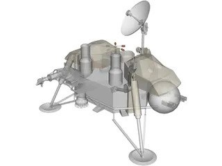 Mars Viking Probe Exploration 3D Model