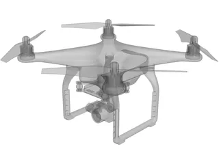 DJI Phantom 3 Drone 3D Model