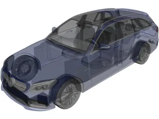 Mercedes-Benz C63 AMG W205 Estate (2015) 3D Model