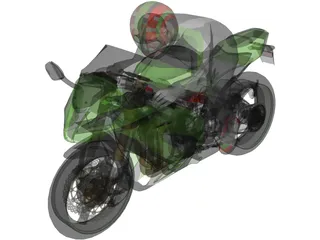 Kawasaki Ninja ZX10R (2011) 3D Model