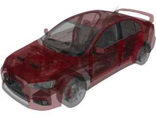 Mitsubishi Lancer Evolution X 3D Model