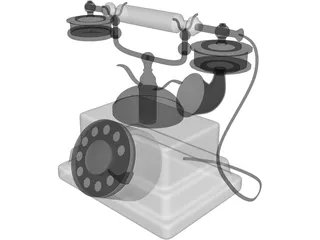 Antique Telephone 3D Model