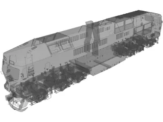 Diesel Locomotive TEP70 3D Model