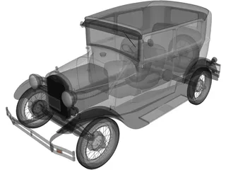 Ford Model A (1929) 3D Model