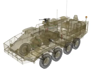 Stryker M1130 Command Vehicle 3D Model