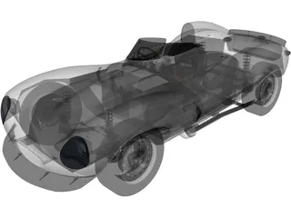 Jaguar D-Type (1956) 3D Model