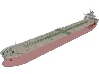 Panamax Oil Tanker 3D Model