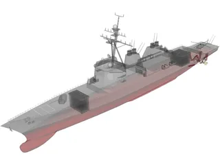 Arleigh Burke-Class Destroyer 3D Model