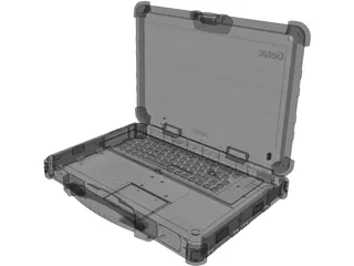 Getac X500 Laptop 3D Model