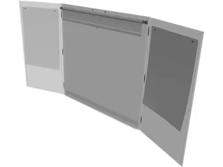 Openable Whiteboard 3D Model