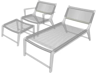 Oceans Lounge Chair 3D Model