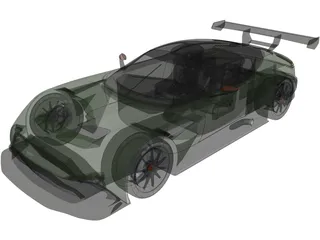 Aston Martin Vulcan (2016) 3D Model