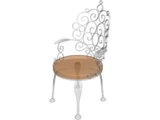 Ornate Patio Chair 3D Model