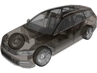 Volkswagen Passat Variant R-Line (2015) 3D Model