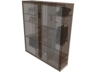Closet with Furniture 3D Model