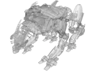 Mecha Wolf 3D Model