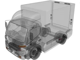 Hino 300 Series Cab Box (2012) 3D Model