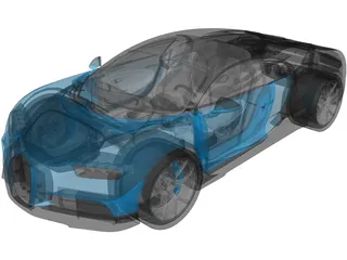 Bugatti Chiron (2017) 3D Model