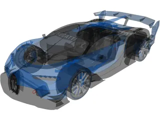 Bugatti Vision Gran Turismo Concept (2015) 3D Model