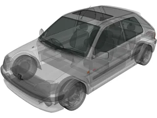 Peugeot 106 GTI (1997) 3D Model