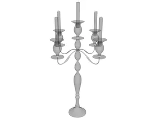 Candle Stick Classic 3D Model