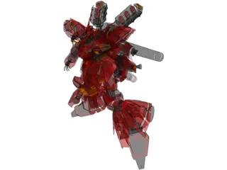 Sazabi Gundam 3D Model