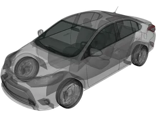 Toyota Yaris Sedan (2015) 3D Model