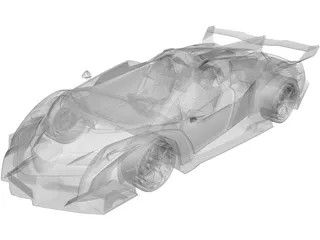 Lamborghini Veneno Roadster LP750-4 (2015) 3D Model