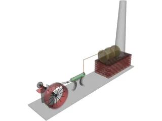 Wilesco Steam Engine 3D Model