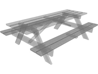 Picnic Table 3D Model