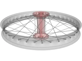 Motorcycle Wheel 3D Model