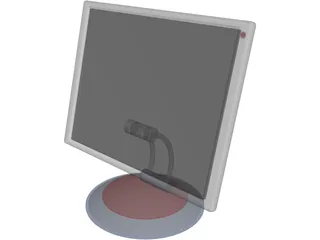 TFT LCD Monitor 3D Model