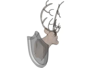 Deer on Wall 3D Model