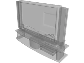 Phillips PlasmaVision TV 3D Model