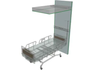 Hospital Bed Hillrom 3D Model