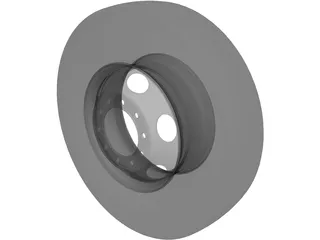 Tire and Rim 3D Model