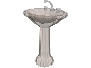 Pedestal Sink 3D Model