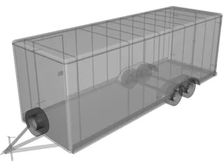 Trailer 22inch Wells Cargo 3D Model