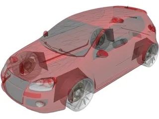 Volkswagen Golf 5 GTI 3D Model