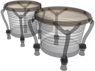 Bongos Pair 3D Model