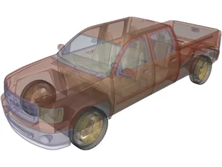 GMC Sierra Crew Cab (2013) 3D Model