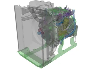 Volvo TAD570VE Engine 3D Model