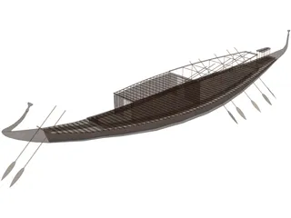 Egypt Boat 3D Model