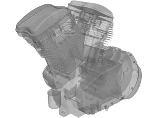 Buell XB9R Engine 3D Model