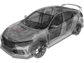 Honda Civic Type-R (2018) 3D Model