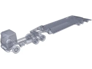 Volvo Lowbed Truck 3D Model