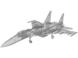 Sukhoi Su-37 Flanker 3D Model