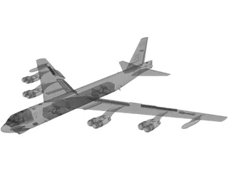 Boeing B-52 Stratofortress 3D Model