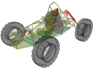 Chassis Kart Cross 3D Model